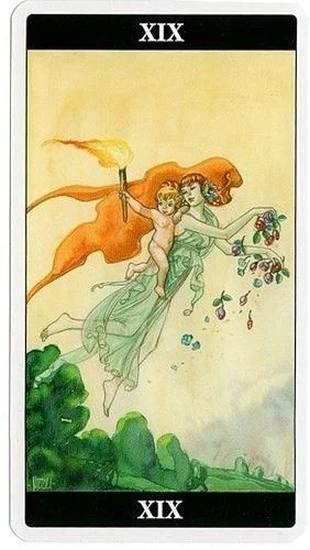 Tarot of the Dream Enchantress Review 20 The Sun card from the Tarot of the Dream Enchantress deck