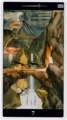 Tarot of the Dream Enchantress Review 11 7 of Cups in the Tarot of the Dream Enchantress deck