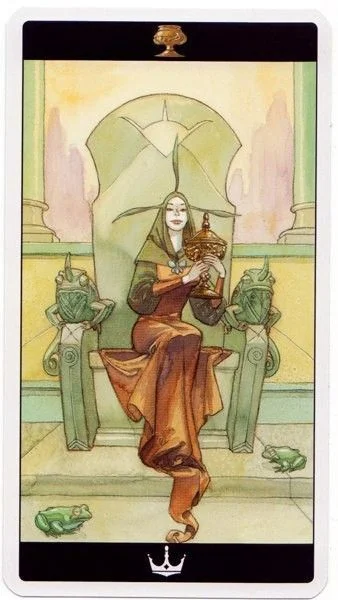 Tarot of the Dream Enchantress Review 15 Queen of Cups card from the Tarot of the Dream Enchantress deck