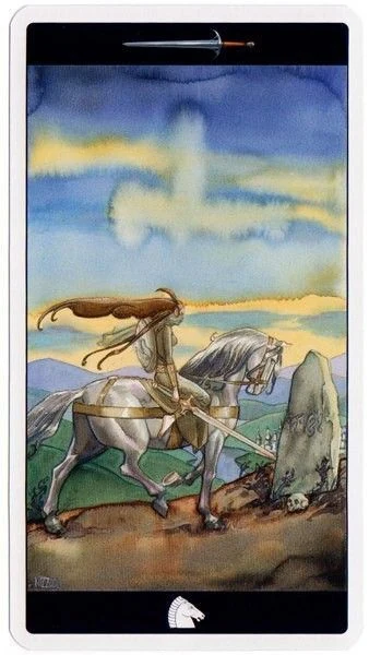 Knight of Swords card from the Tarot of the Dream Enchantress deck