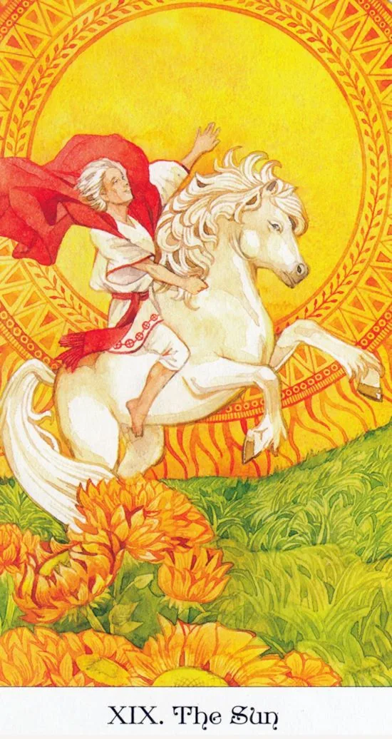 Tarot Of The Golden Wheel Review 10 The Sun card from Tarot of the Golden Wheel