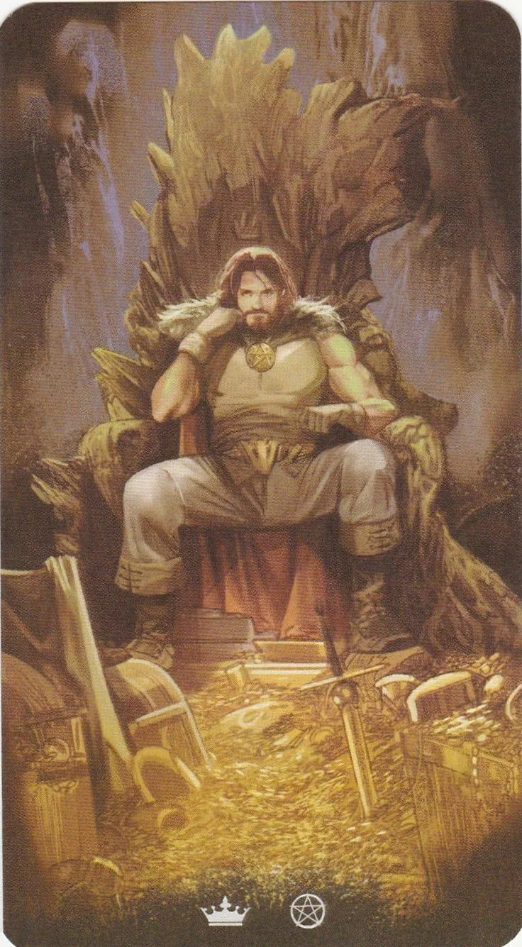 King of Pentacles card from the Tarot of the Haunted House deck