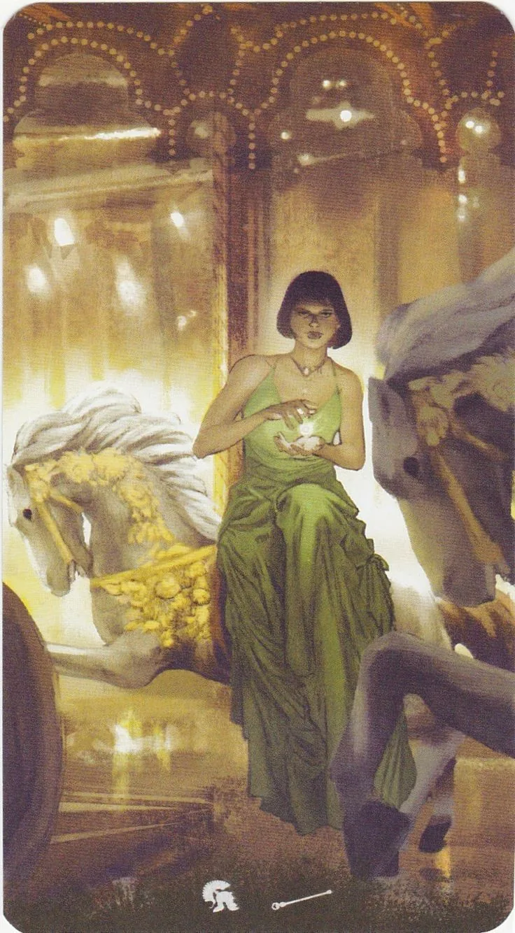 Knight of Wands card from the Tarot of the Haunted House deck