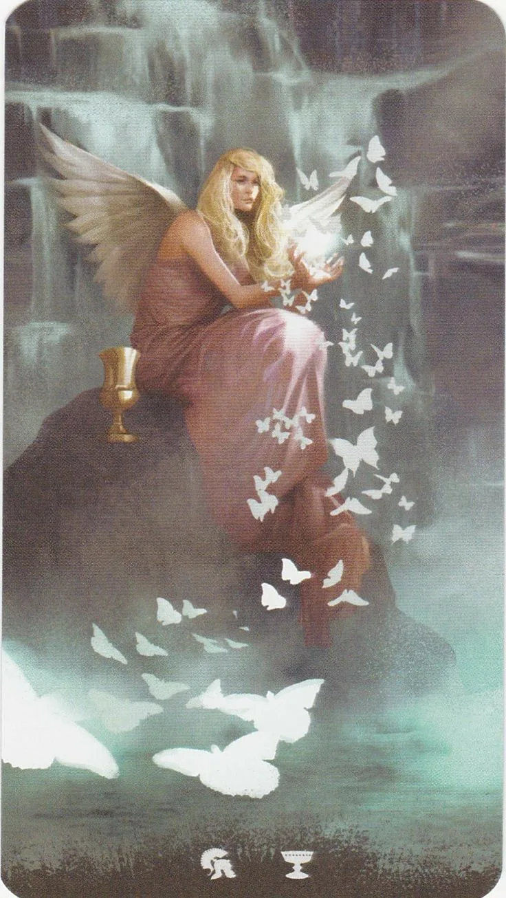 Knight of Cups card from the Tarot of the Haunted House deck