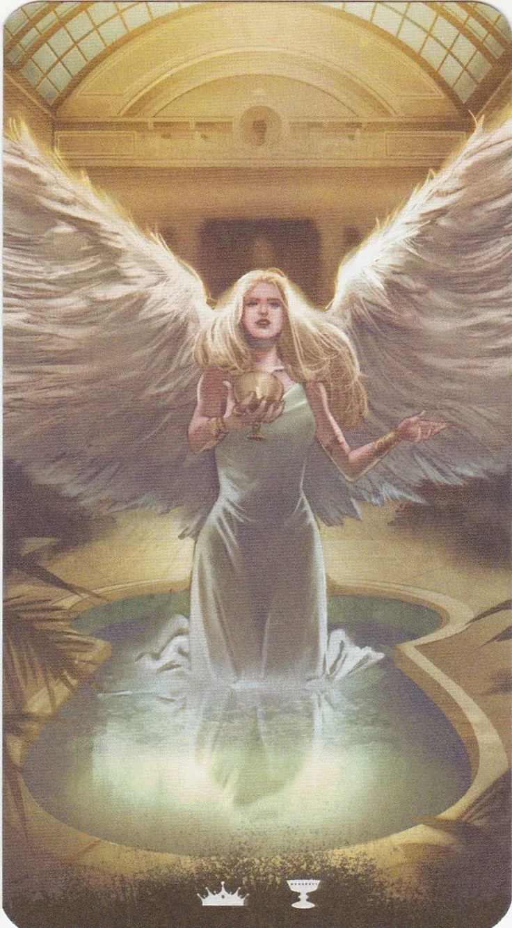 Queen of Cups card from the Tarot of the Haunted House deck