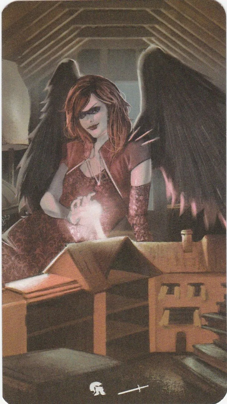 Knight of Swords card from the Tarot of the Haunted House deck