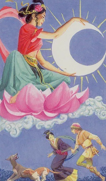 Source card 19 card from the Tarot of the Journey To the Orient deck
