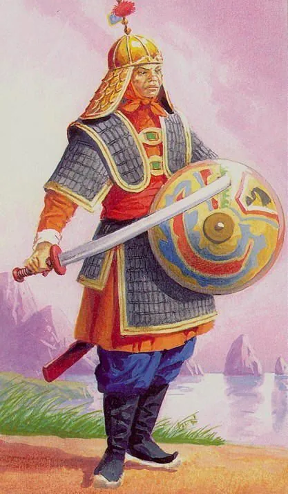 Ace of Swords card from the Tarot of the Journey To the Orient deck