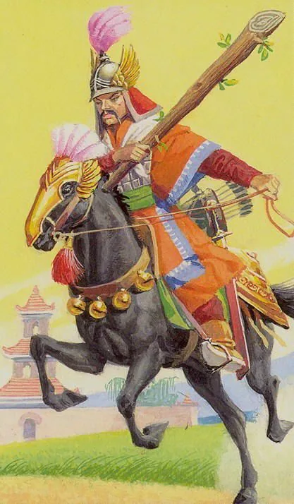 Knight of Wands card from the Tarot of the Journey To the Orient deck