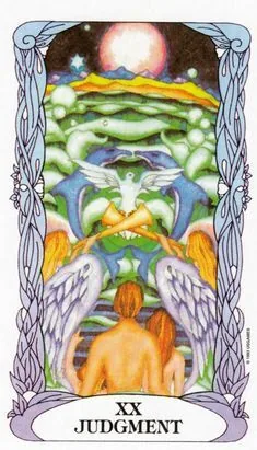 Judgement card from Tarot of the Moon Garden deck
