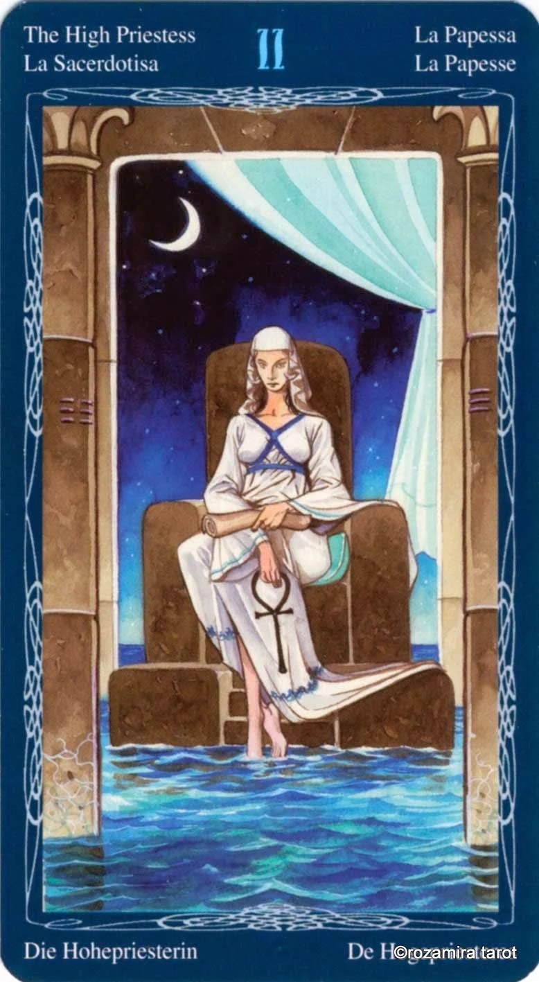 The High Priestess card from the Tarot of the Mystic Spiral deck