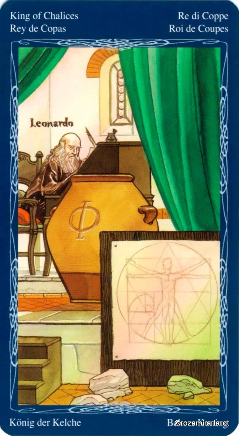 King of Chalices card from the Tarot of the Mystic Spiral deck