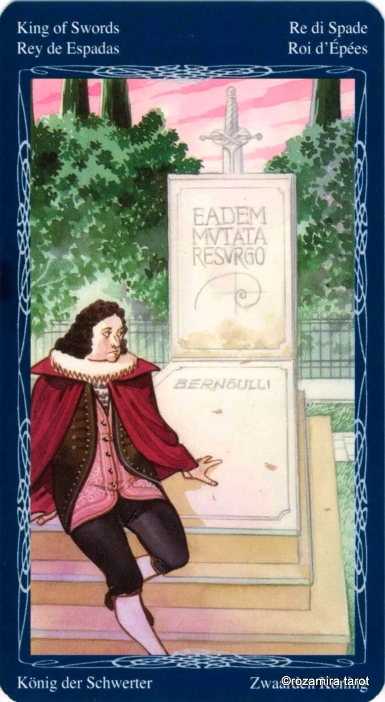 King of Swords card from the Tarot of the Mystic Spiral deck