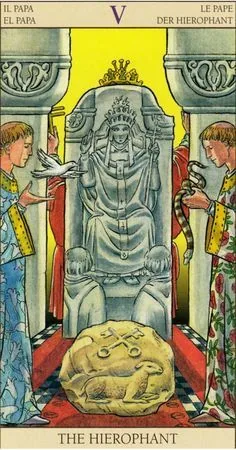 The Hierophant card from the Tarot of the New Vision deck