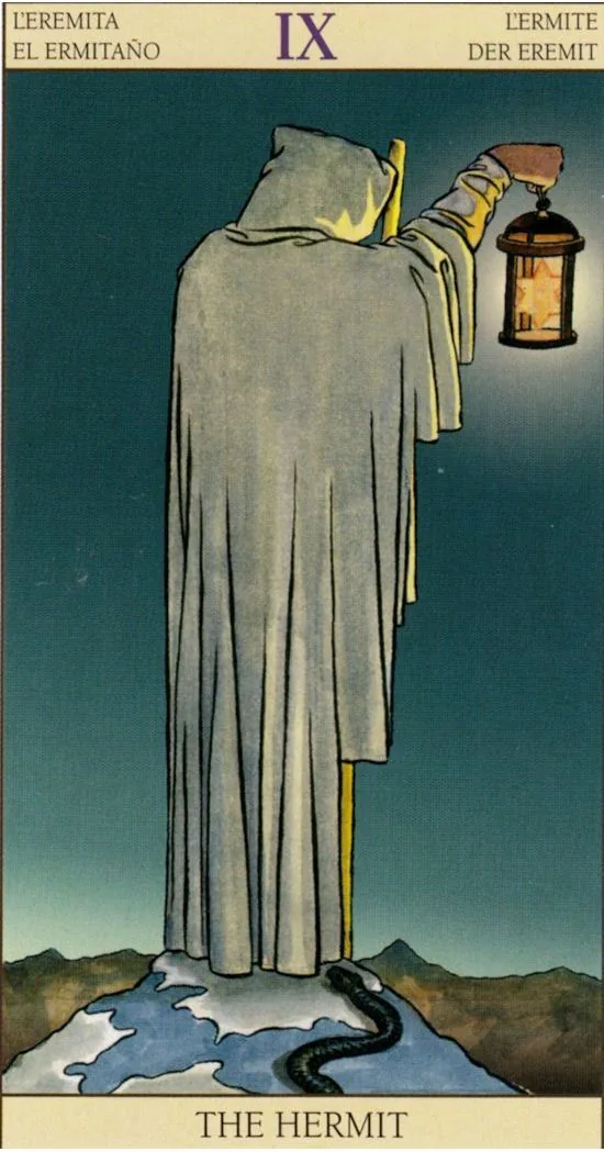 The Hermit card from the Tarot of the New Vision deck