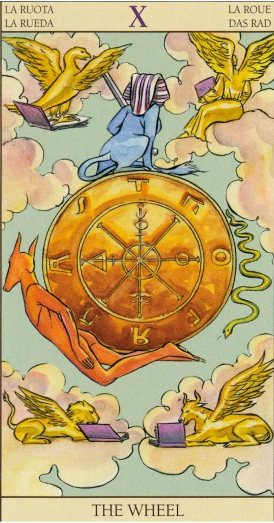 Wheel of Fortune card from the Tarot of the New Vision deck