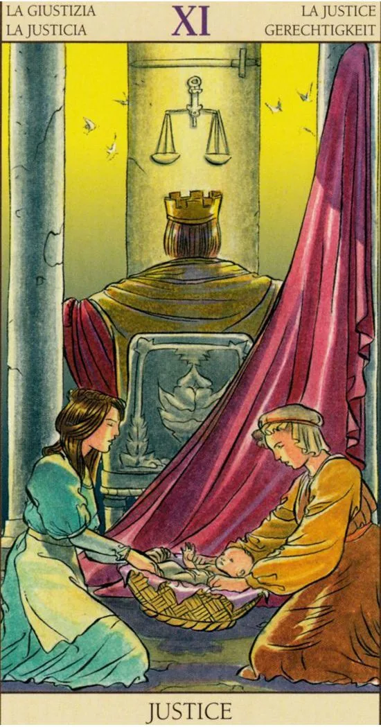 Justice card from the Tarot of the New Vision deck
