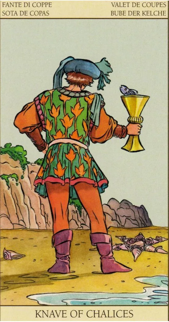 Page of Cups card from the Tarot of the New Vision deck