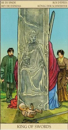 King of Swords - Tarot of the New Vision card King of Swords from the Tarot of the New Vision deck