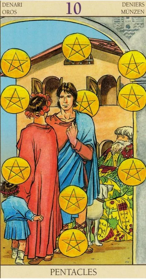 10 of Pentacles - Tarot of the New Vision card 10 of Pentacles from the Tarot of the New Vision deck
