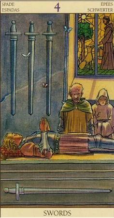 4 of Swords - Tarot of the New Vision - Tarot Deck by Pietro Alligo