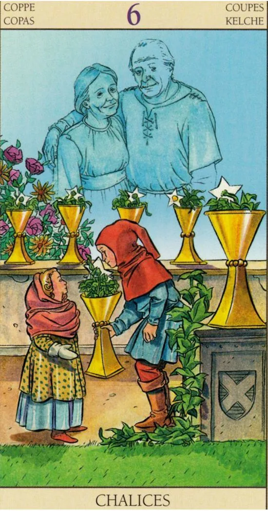 6 of Cups - Tarot of the New Vision - Tarot Deck by Pietro Alligo