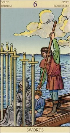 6 of Swords - Tarot of the New Vision - Tarot Deck by Pietro Alligo