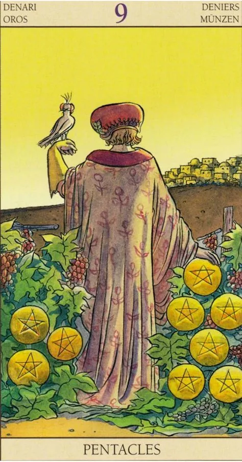 9 of Pentacles - Tarot of the New Vision - Tarot Deck by Pietro Alligo