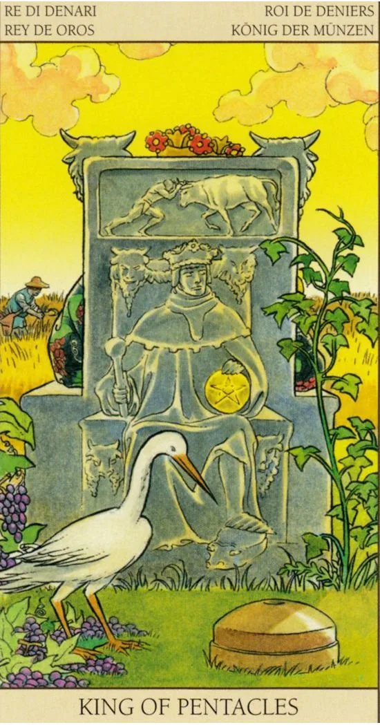 King of Pentacles - Tarot of the New Vision - Tarot Deck by Pietro Alligo