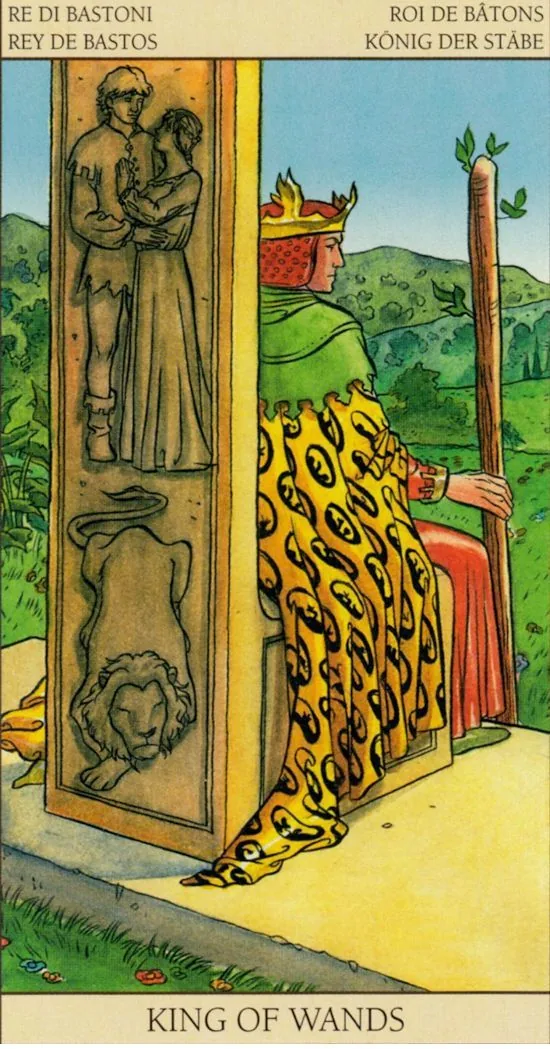 King of Wands - Tarot of the New Vision - Tarot Deck by Pietro Alligo
