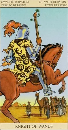 Knight of Wands - Tarot of the New Vision - Tarot Deck by Pietro Alligo
