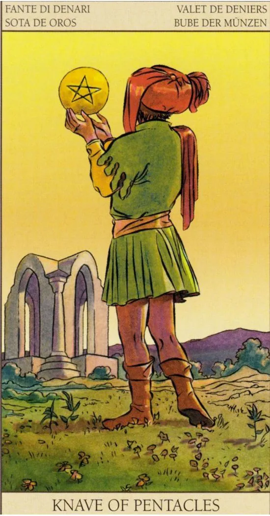 Page of Pentacles - Tarot of the New Vision - Tarot Deck by Pietro Alligo