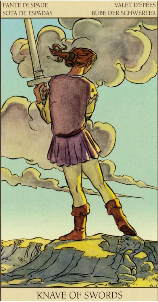 Page of Swords - Tarot of the New Vision - Tarot Deck by Pietro Alligo