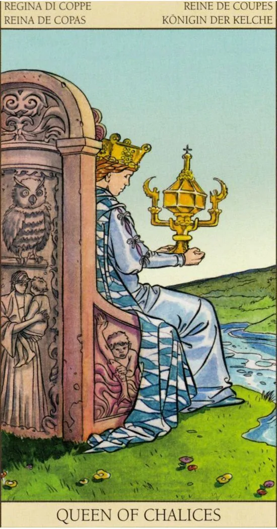 Queen of Cups - Tarot of the New Vision - Tarot Deck by Pietro Alligo