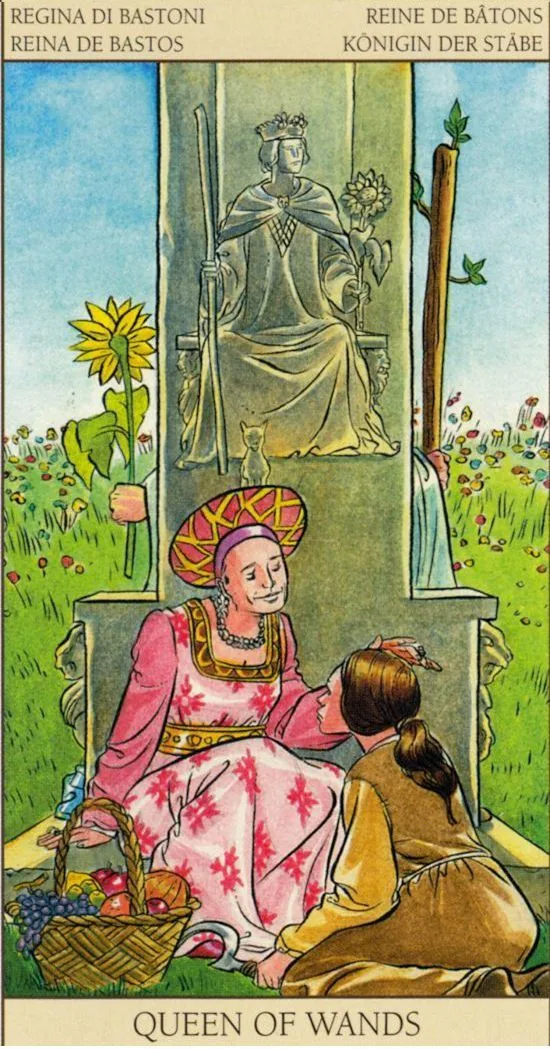 Queen of Wands - Tarot of the New Vision - Tarot Deck by Pietro Alligo