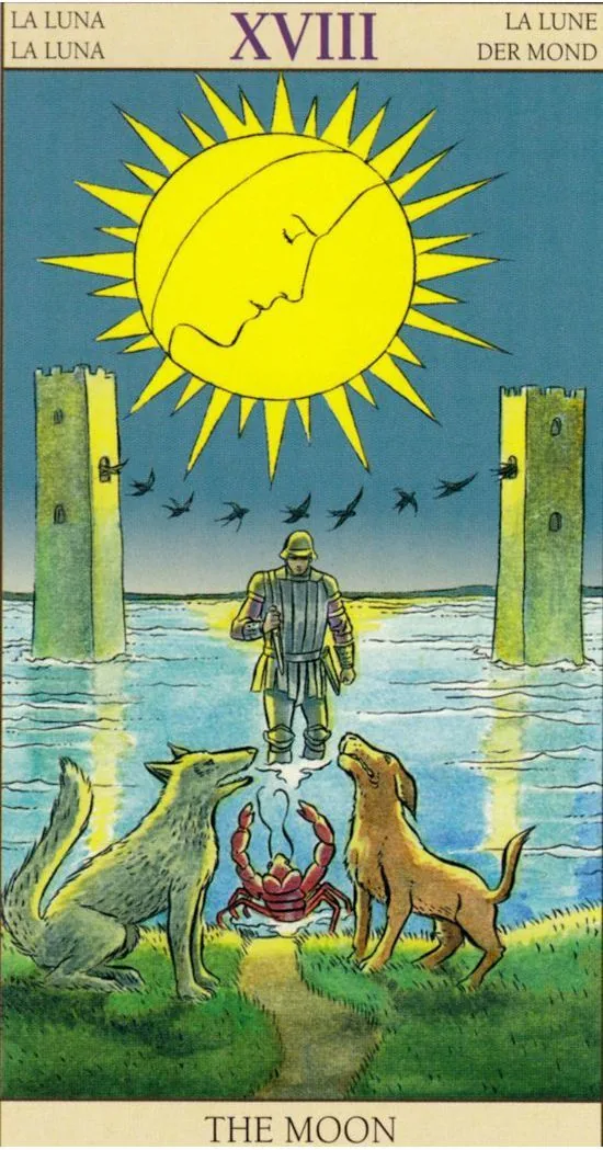 The Moon - Tarot of the New Vision - Tarot Deck by Pietro Alligo