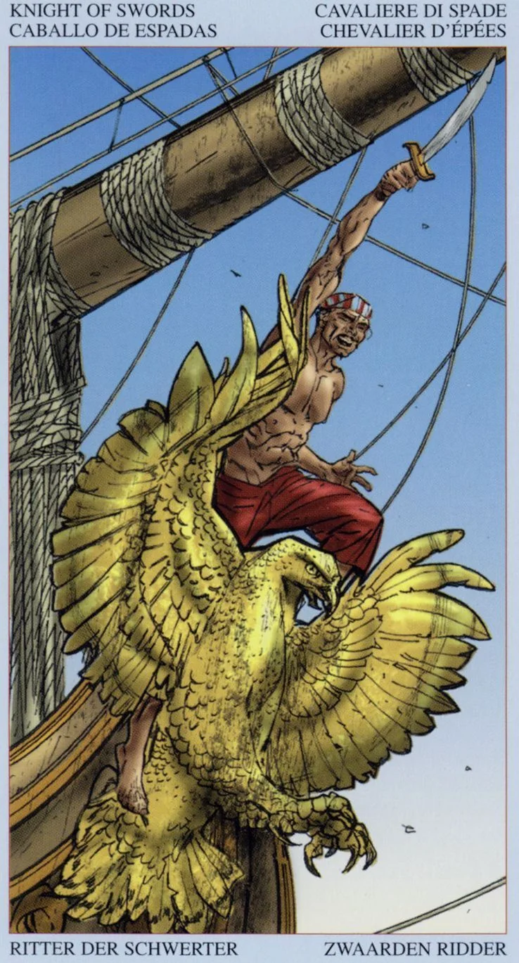The Hanged Man card from the Tarot Of The Pirates deck