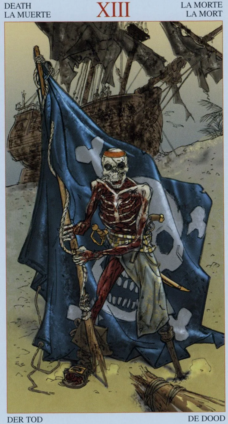 Death card from the Tarot Of The Pirates deck