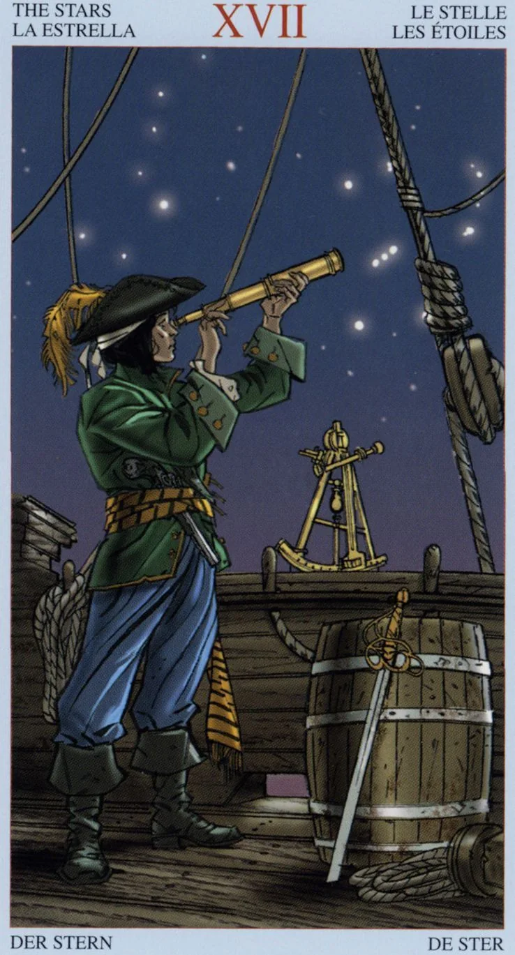 The Star card from the Tarot Of The Pirates deck