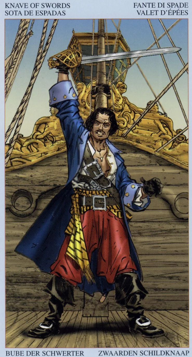 9 of Cups card from the Tarot Of The Pirates deck