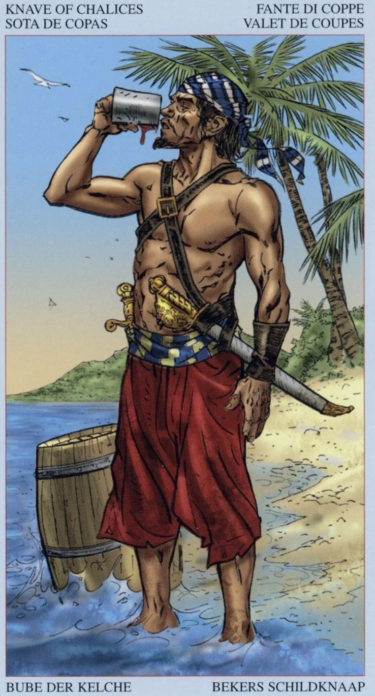 Page of Cups card from the Tarot Of The Pirates deck