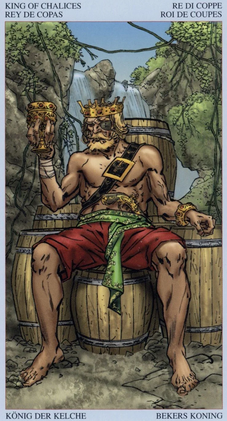 King of Cups card from the Tarot Of The Pirates deck