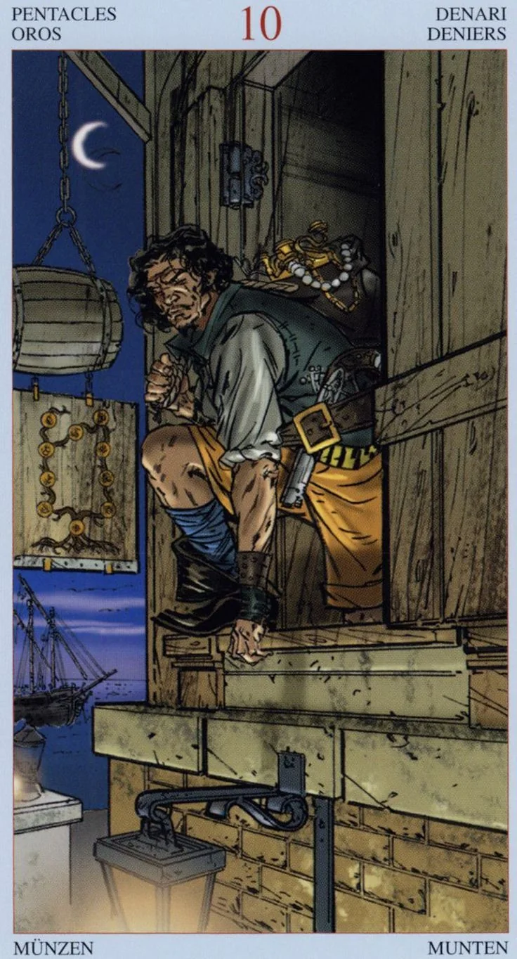 10 of Pentacles card from the Tarot Of The Pirates deck