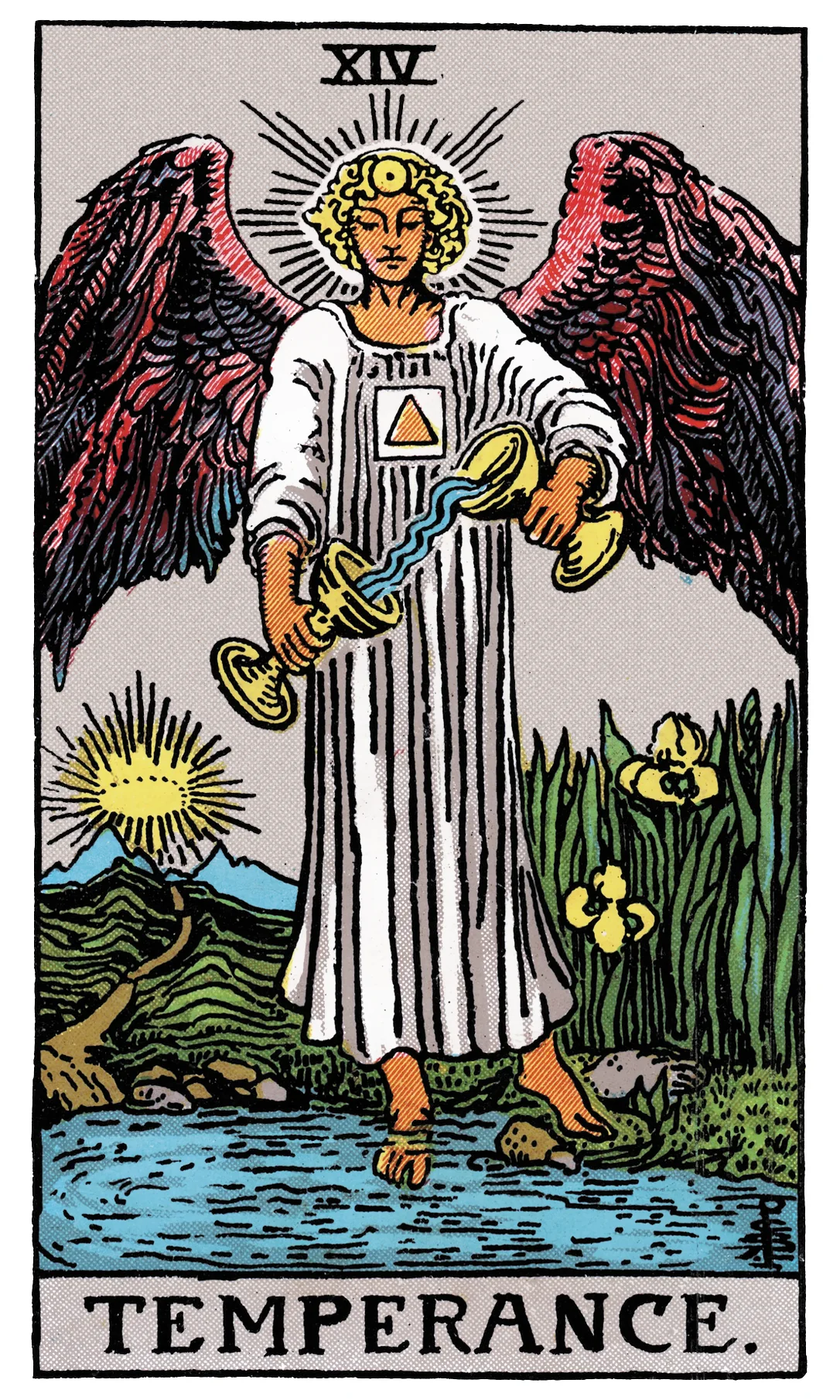 Temperance card from the Rider-Waite-Smith Tarot deck by Rider