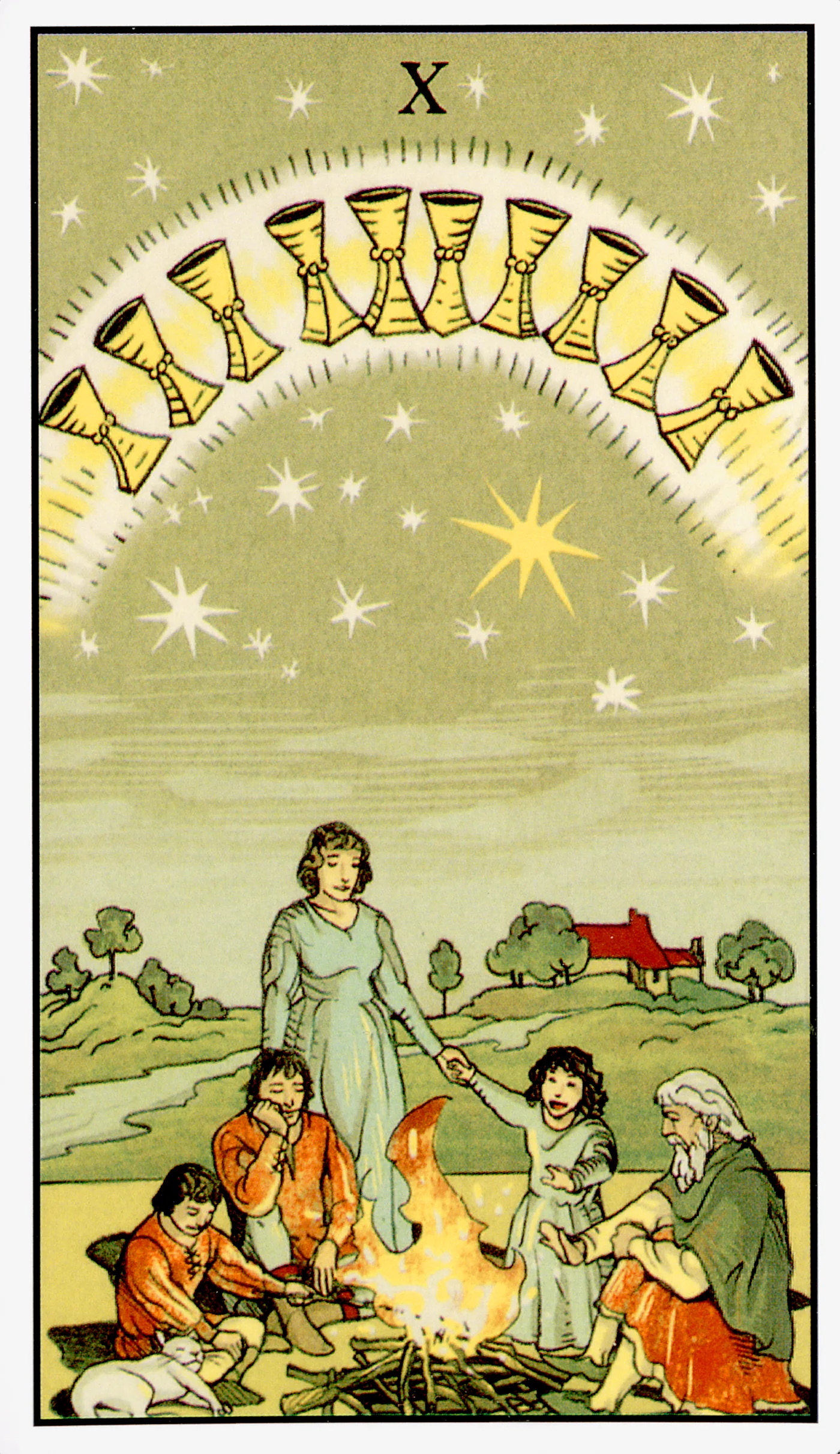 Ten of Cups — After Tarot by Lo Scarabeo Ten of Cups card from the After Tarot deck by Lo Scarabeo