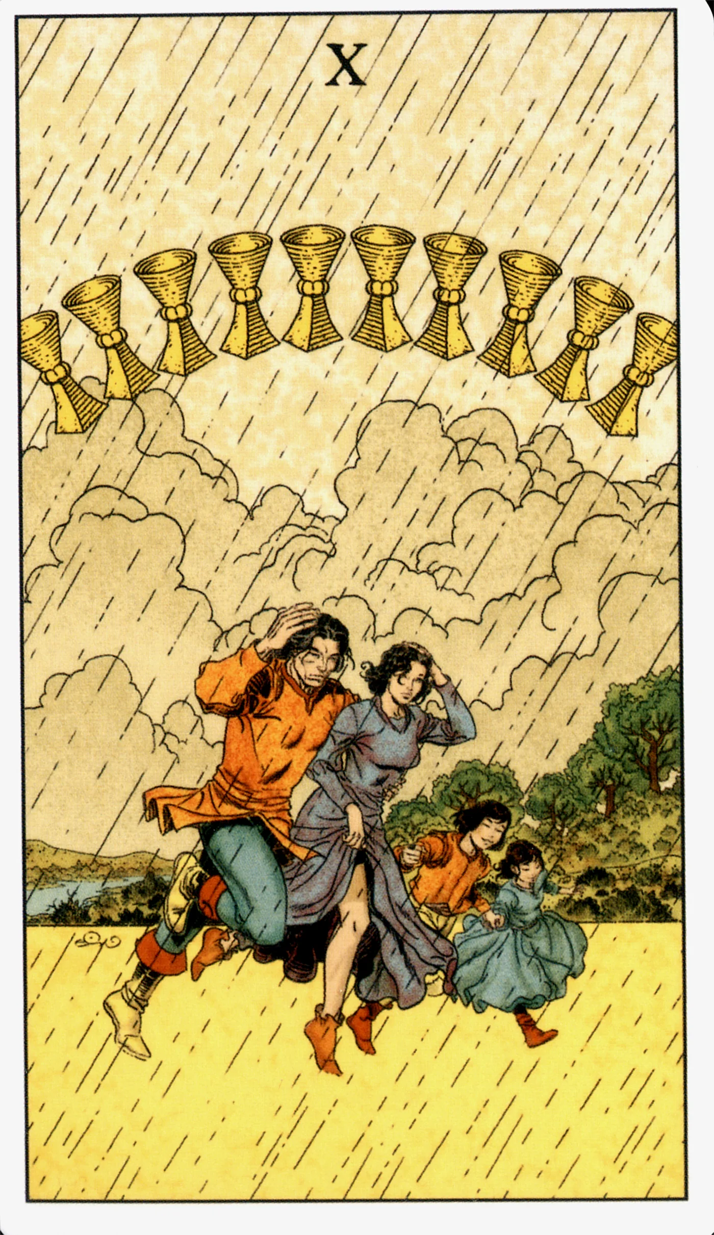 Ten of Cups — Before Tarot by Lo Scarabeo Ten of Cups card from the Before Tarot deck by Lo Scarabeo