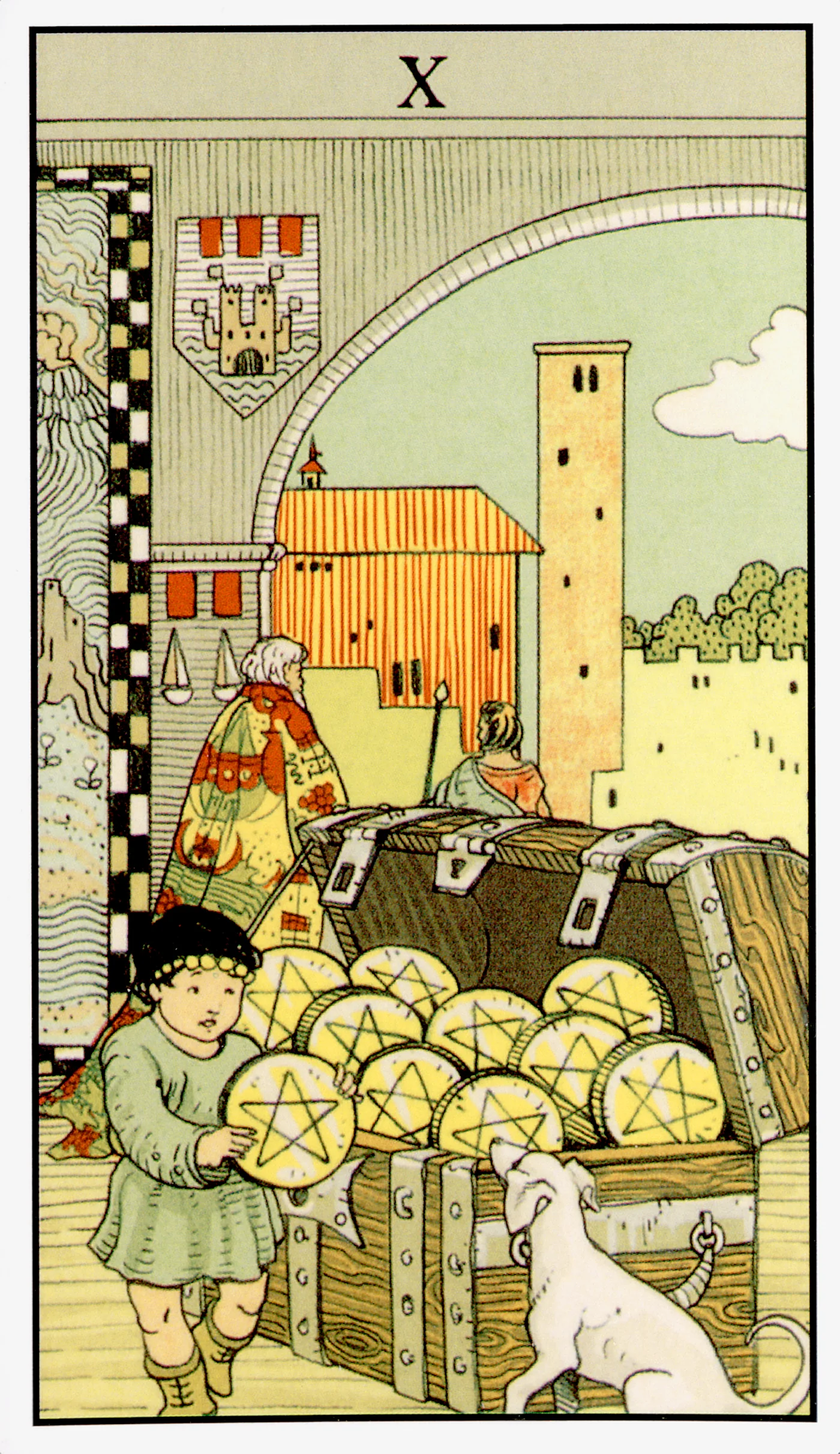 Ten of Pentacles card from the After Tarot deck by Lo Scarabeo