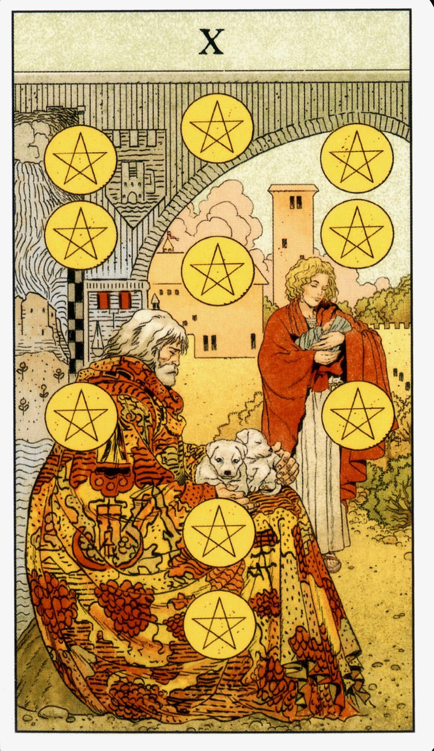 Ten of Pentacles card from the Before Tarot deck by Lo Scarabeo