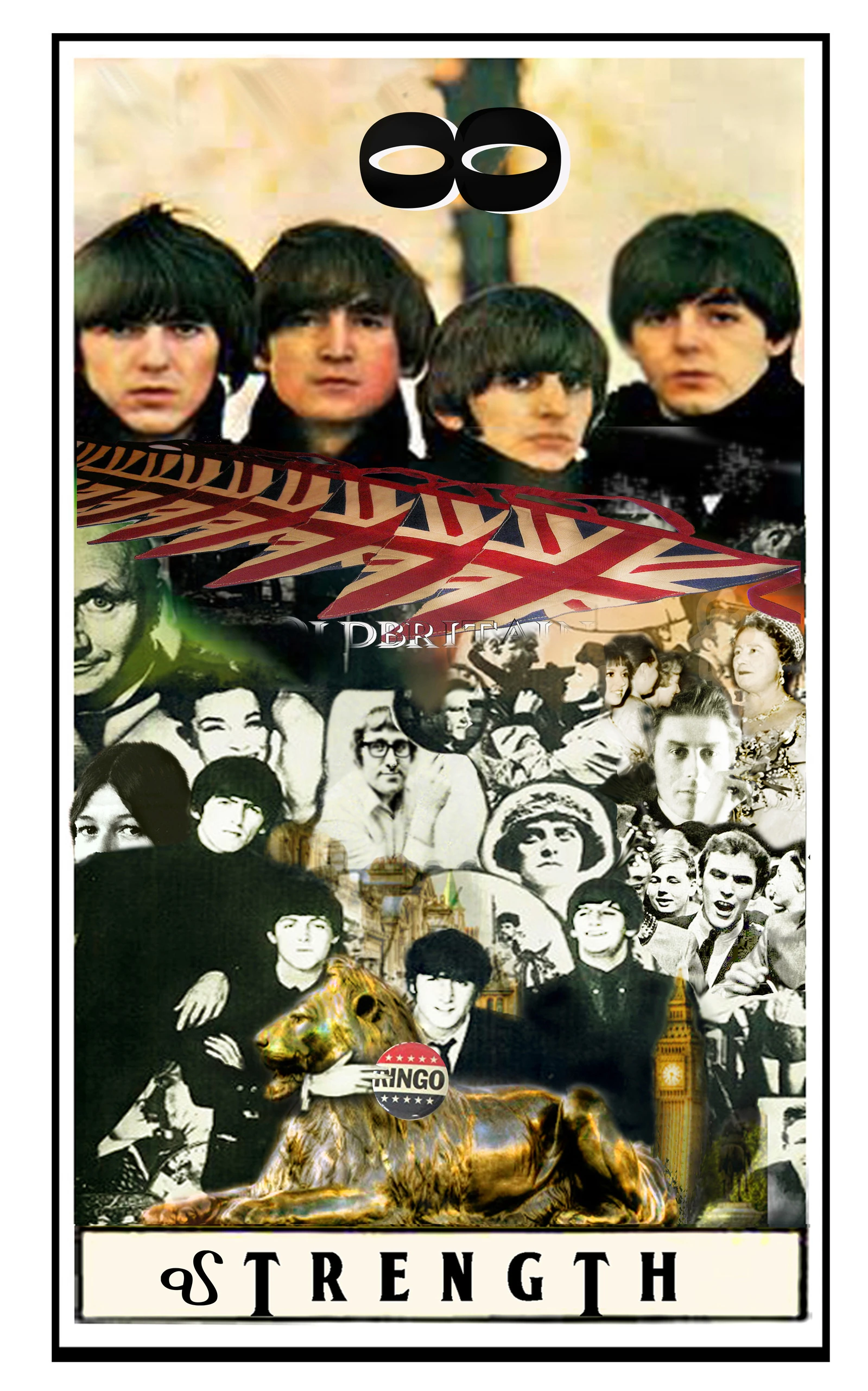 Strength card from The Beatles Tarot deck