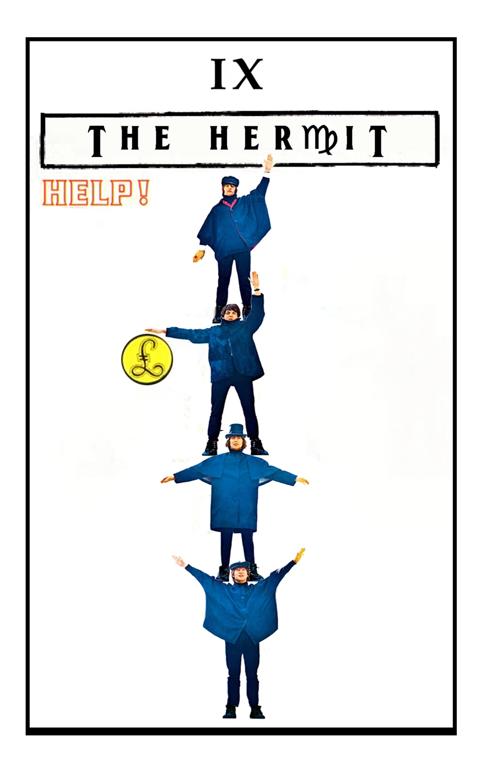 The Hermit card from The Beatles Tarot deck